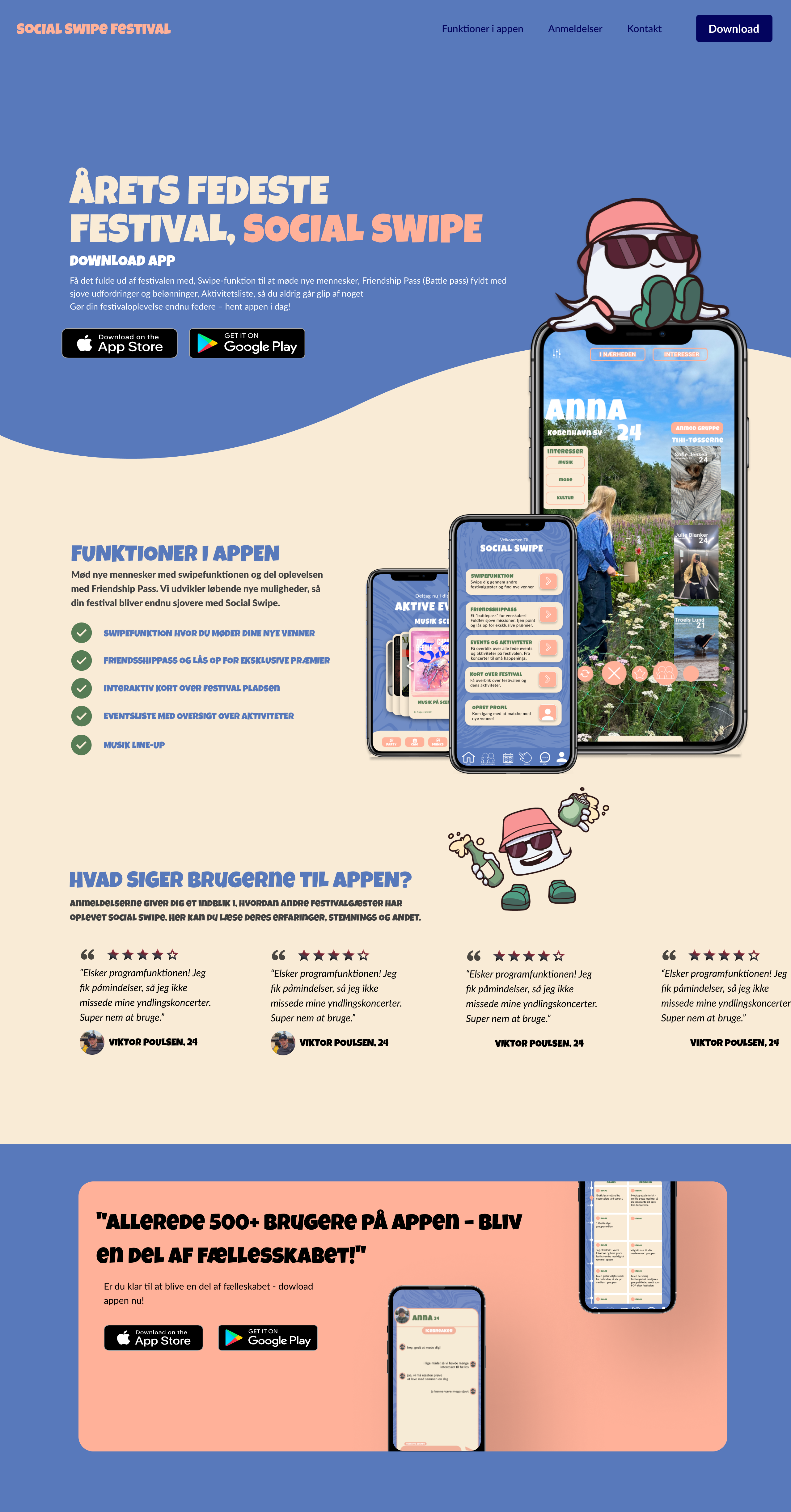 Landing page mockup