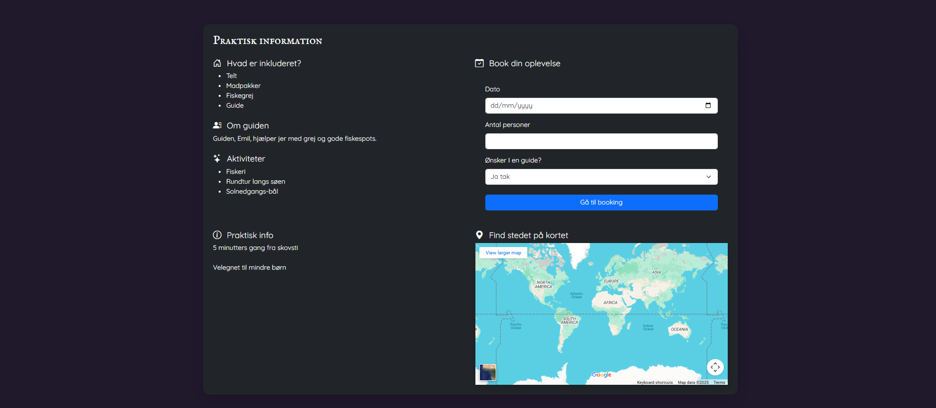 Homepage with hero and primary CTA